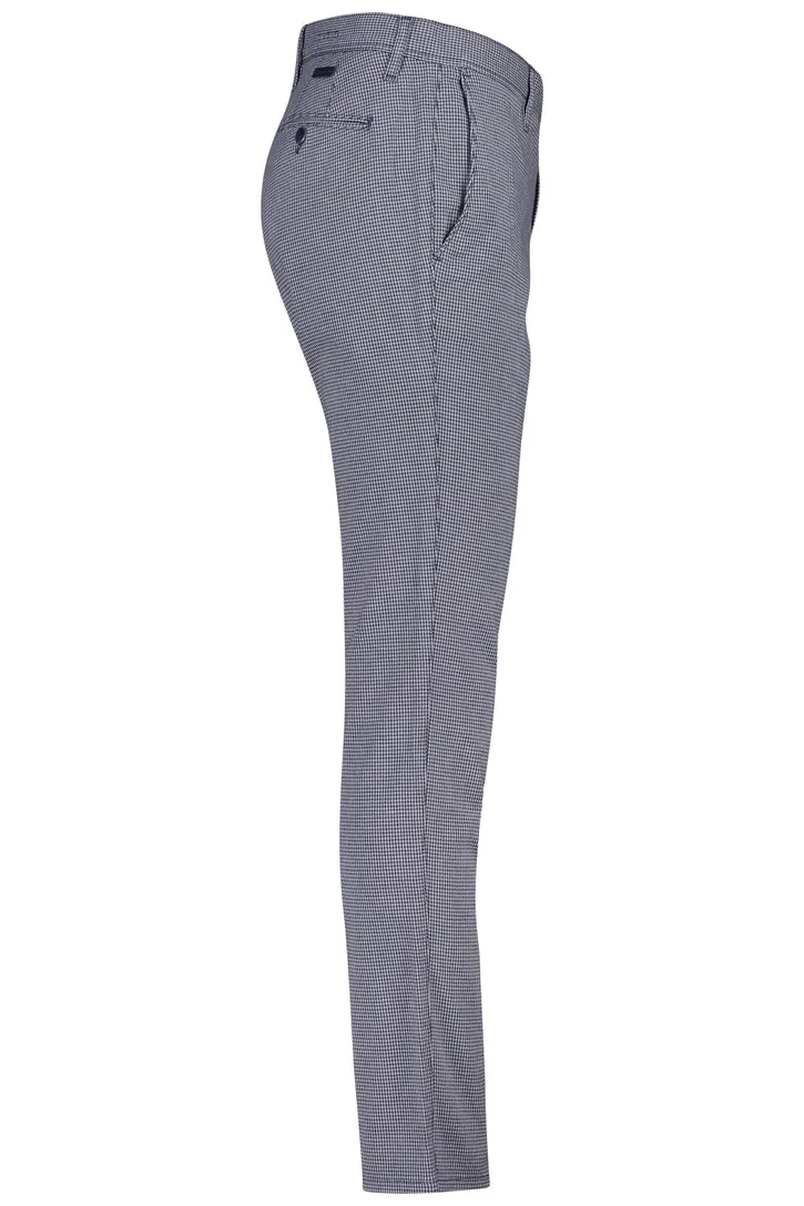 Blauw geruite chino Alberto