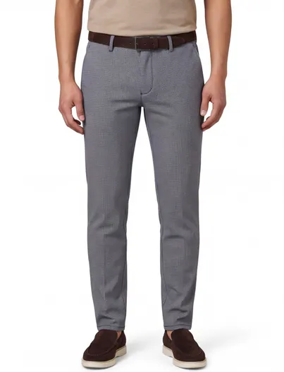 Alberto Alberto chino broek ruit blauw