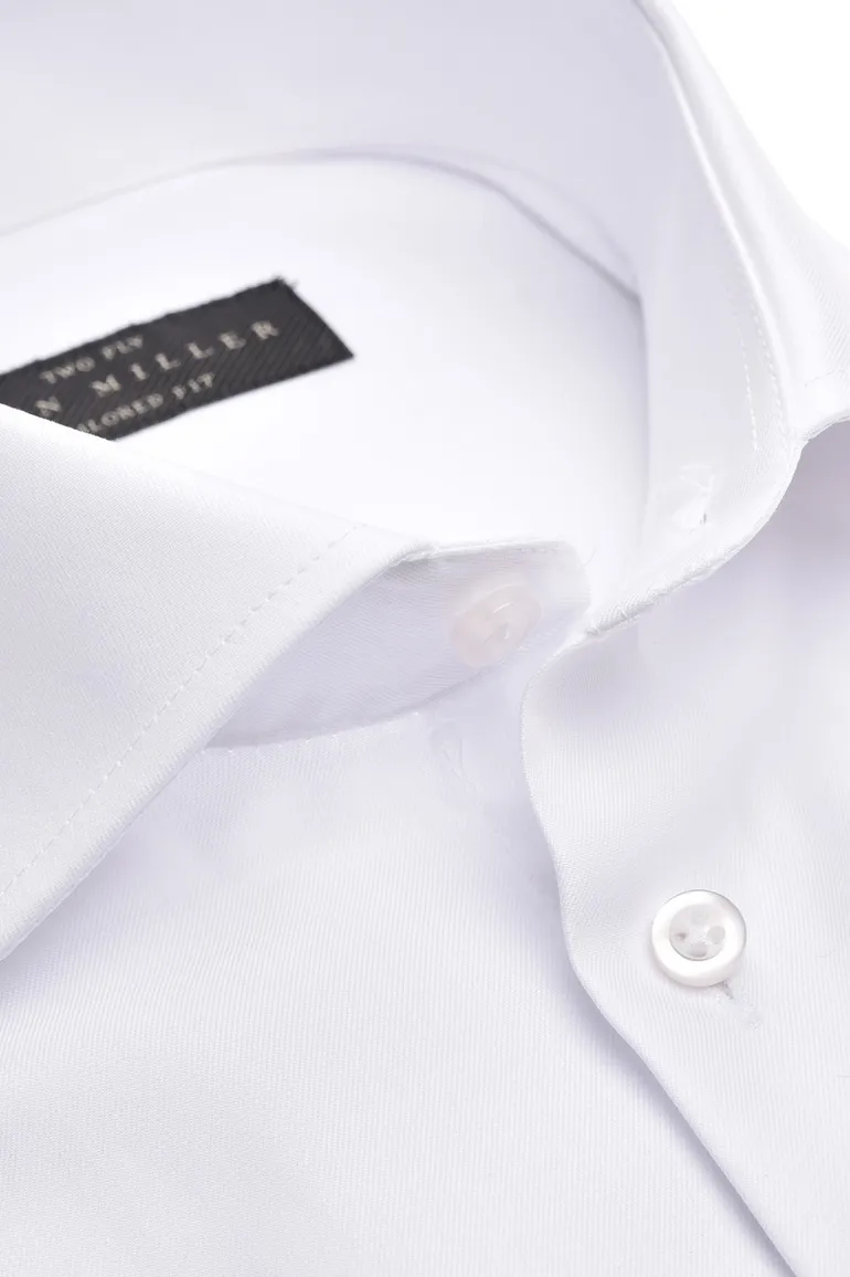 Tailored Fit overhemd John Miller wit