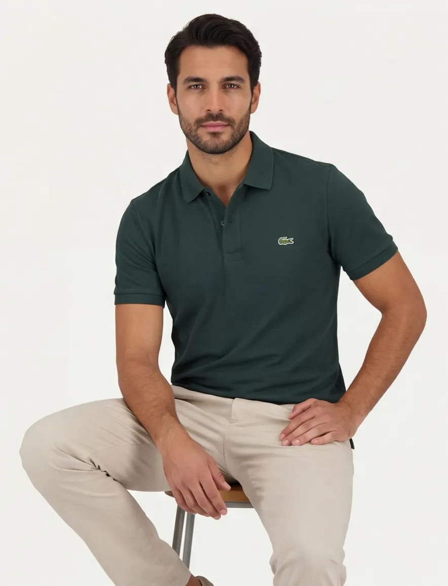 Lacoste poloshirt groen slim fit