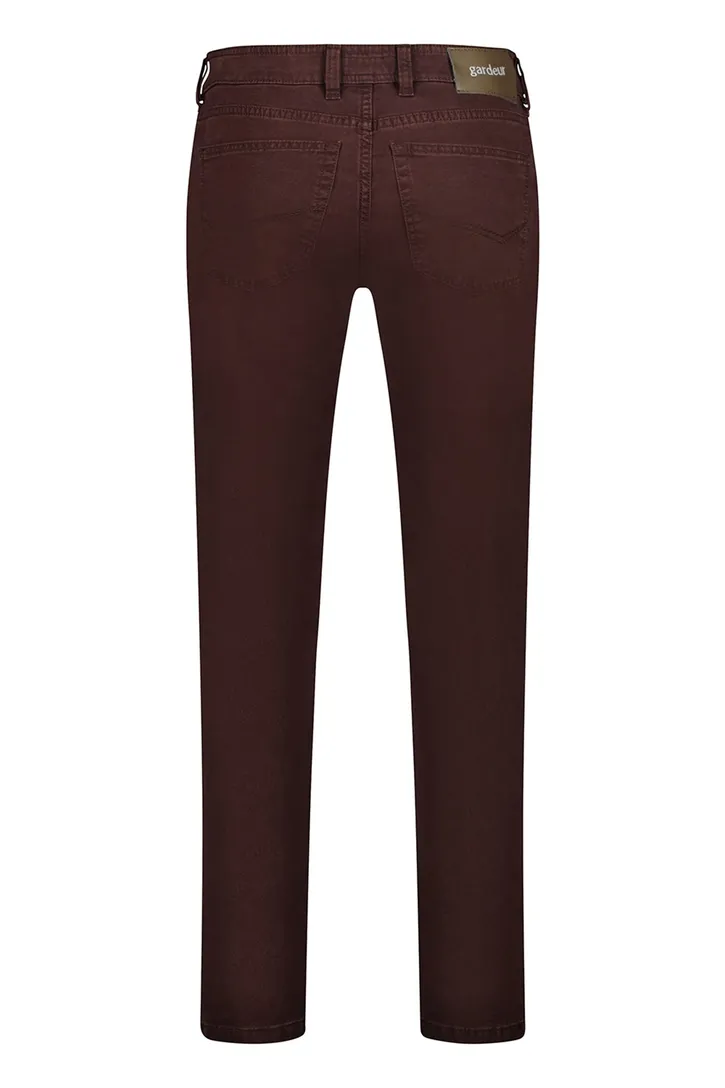 Gardeur jeans rood effen katoen