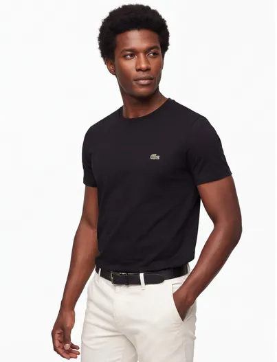 Lacoste Lacoste T-shirt zwart ronde hals