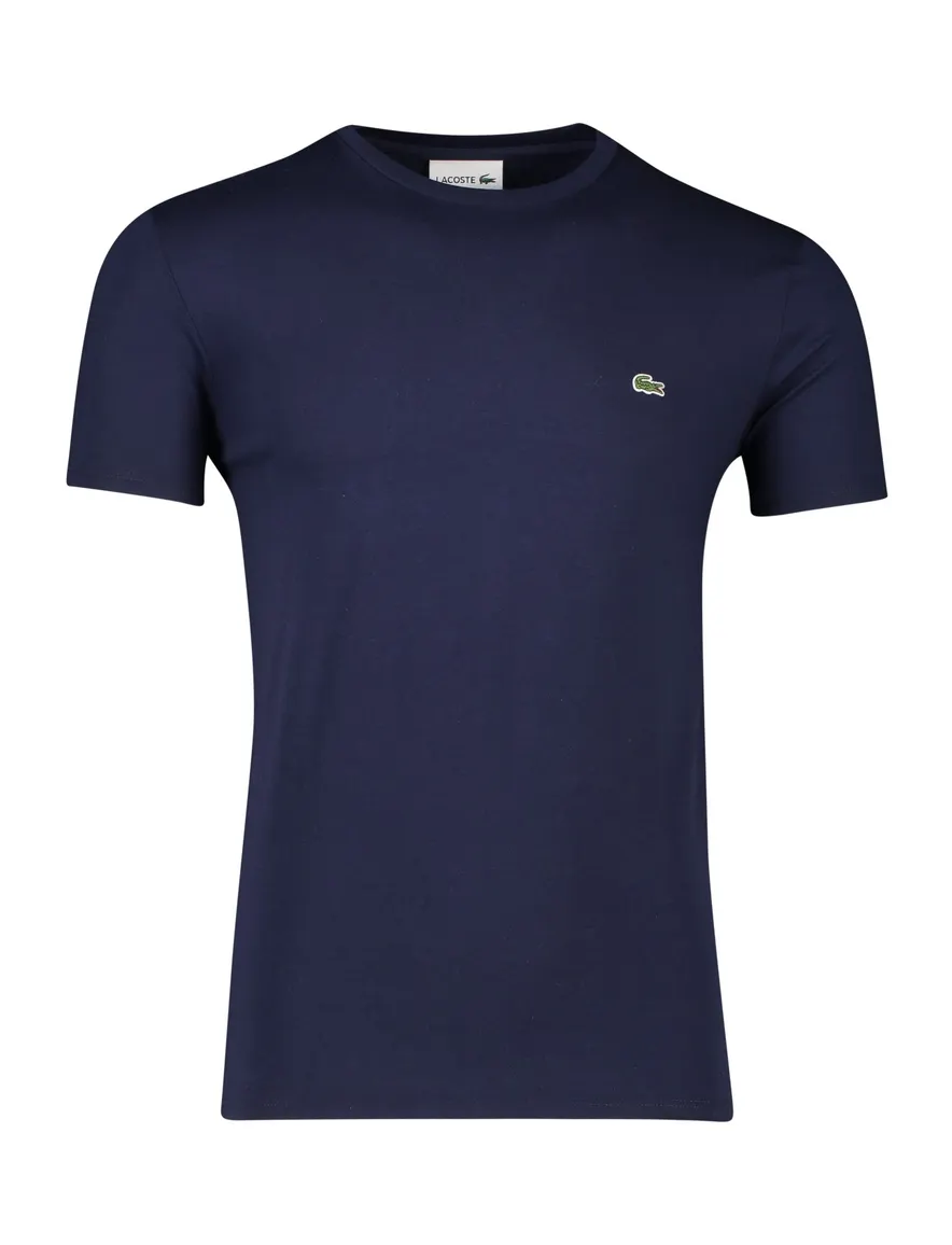 Regular Fit t-shirt Lacoste donkerblauw effen