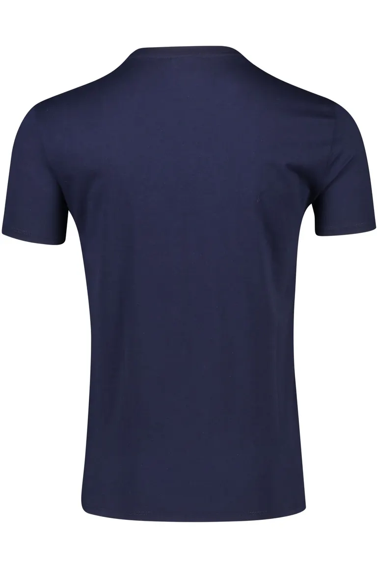Regular Fit t-shirt Lacoste donkerblauw effen