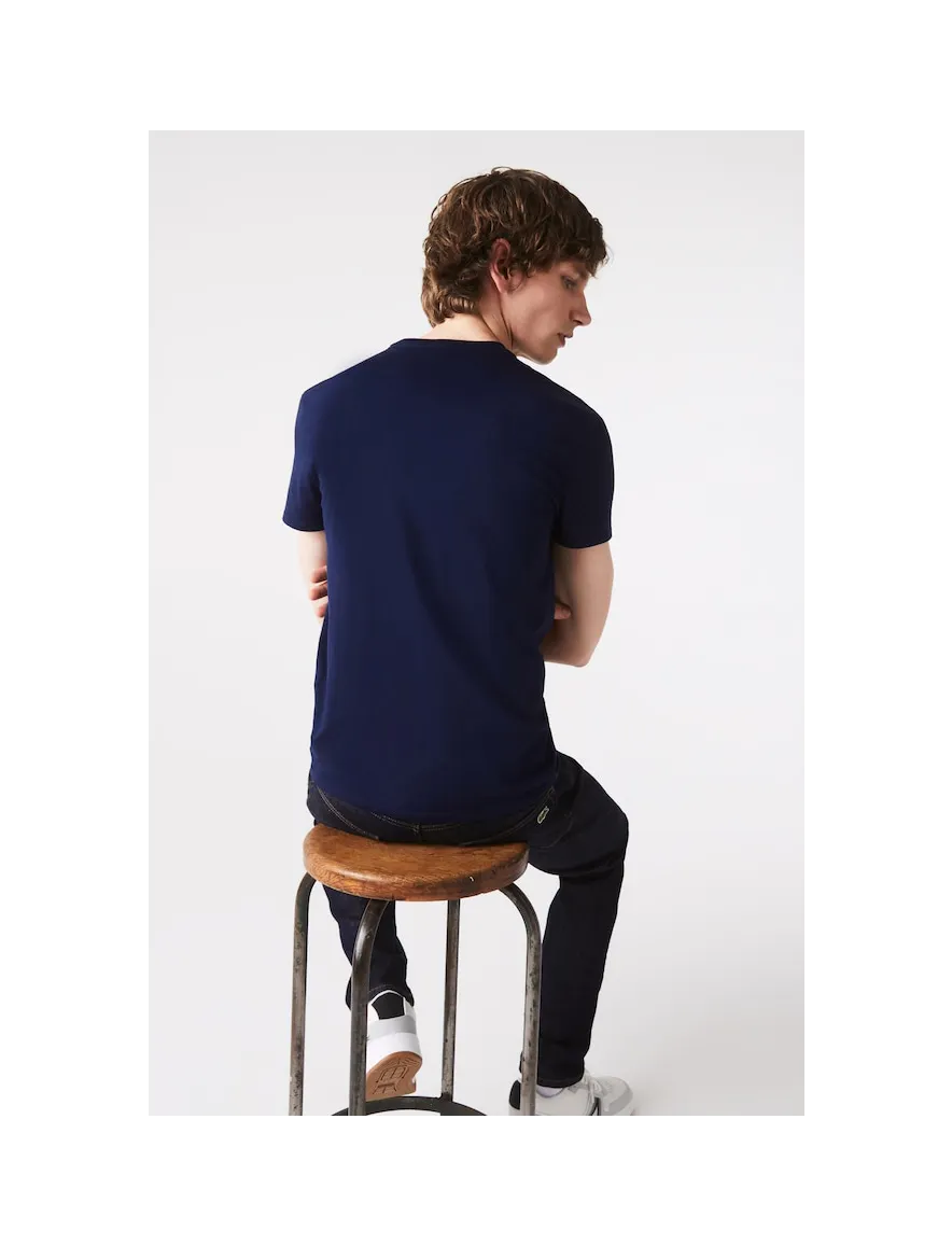 Regular Fit t-shirt Lacoste donkerblauw