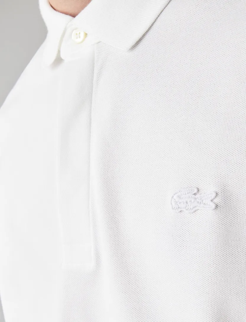 Lacoste polo regular fit wit katoen korte mouw 3-knoops