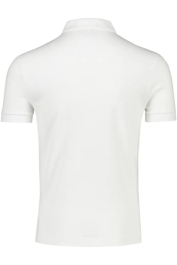 Lacoste polo regular fit wit katoen korte mouw 3-knoops