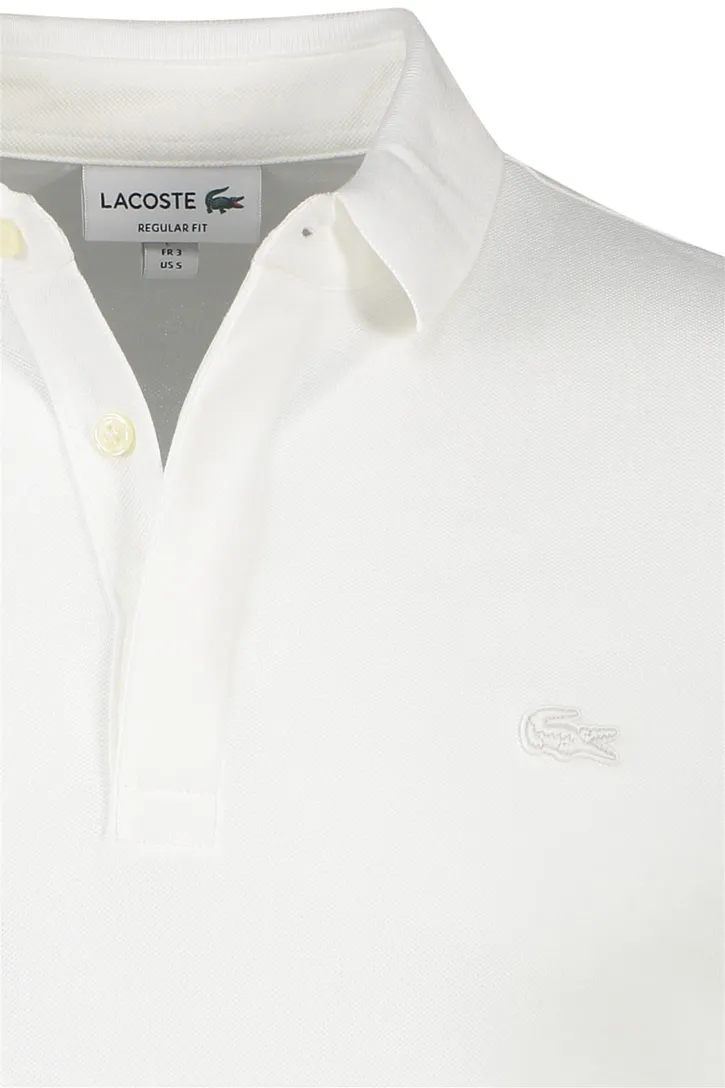 Lacoste polo regular fit wit katoen korte mouw 3-knoops