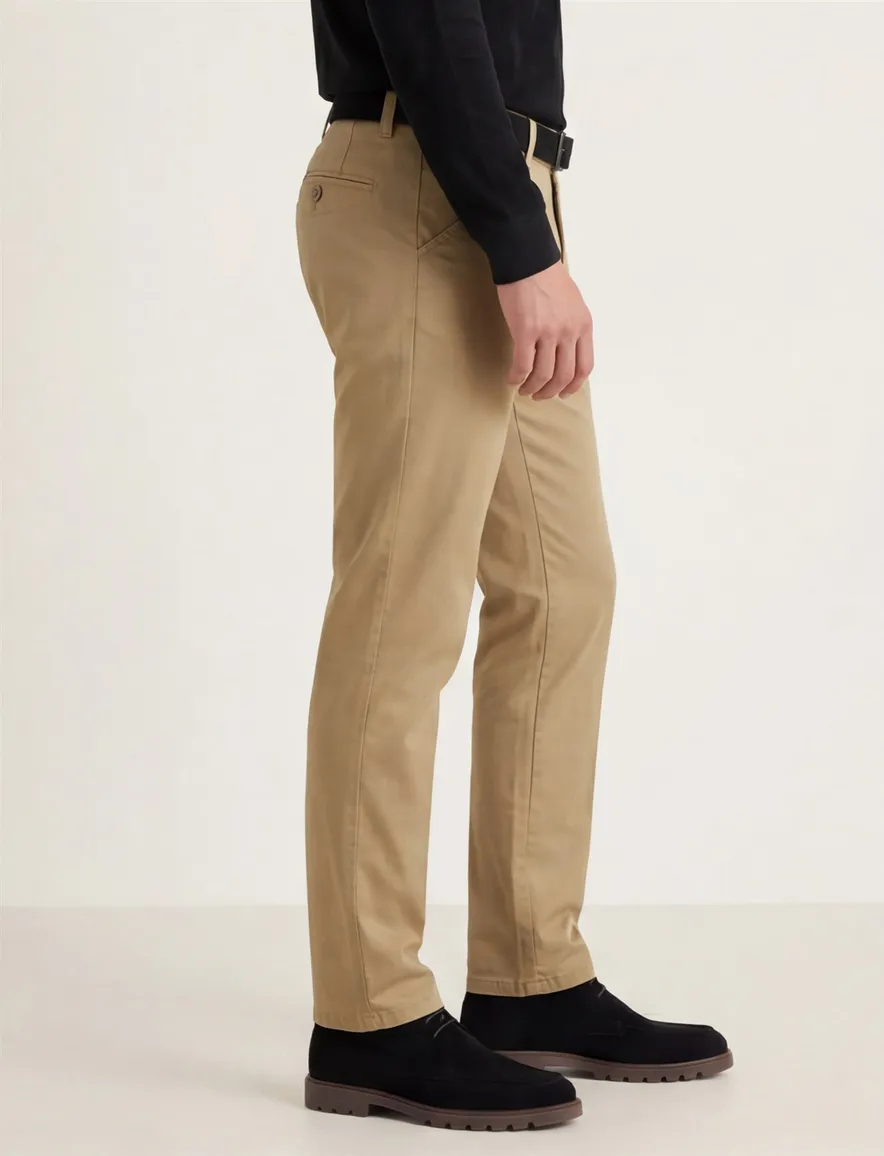 Heren chino camel Meyer Chicago