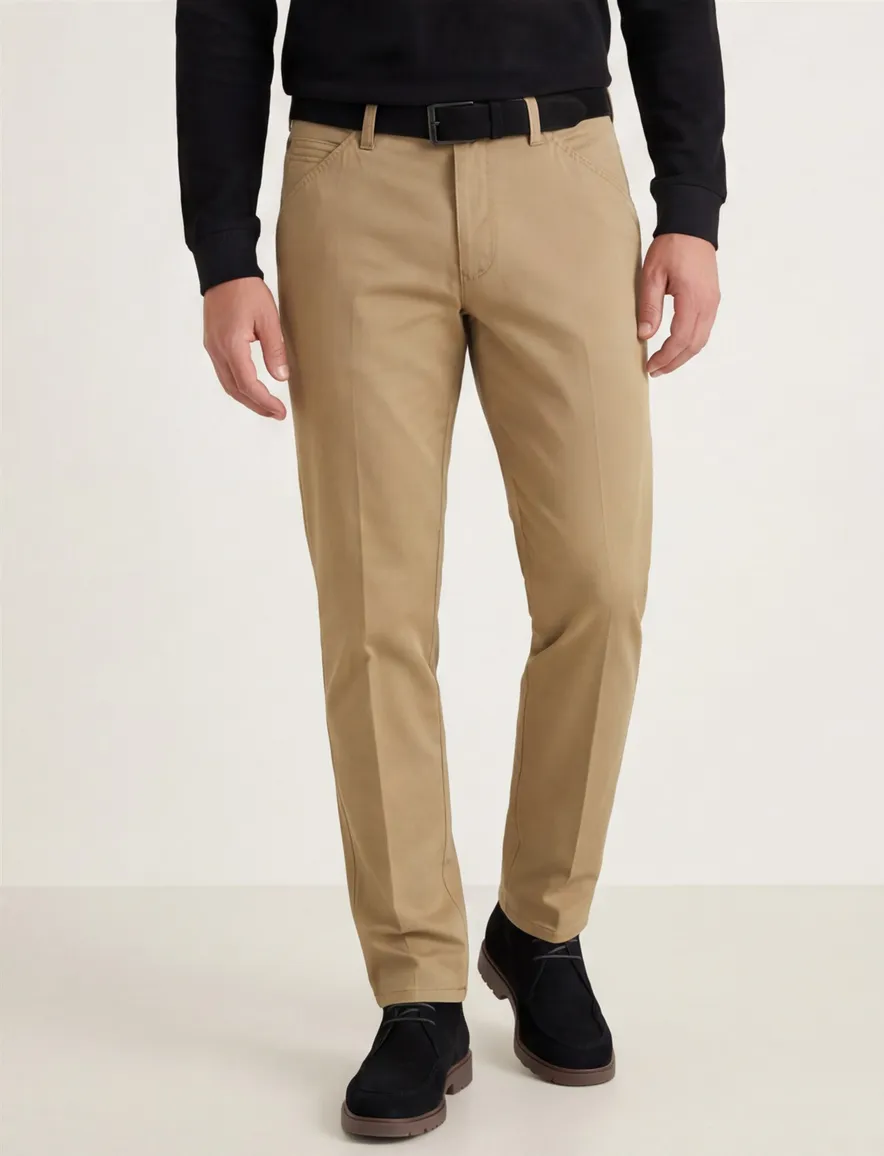 Heren chino camel Meyer Chicago
