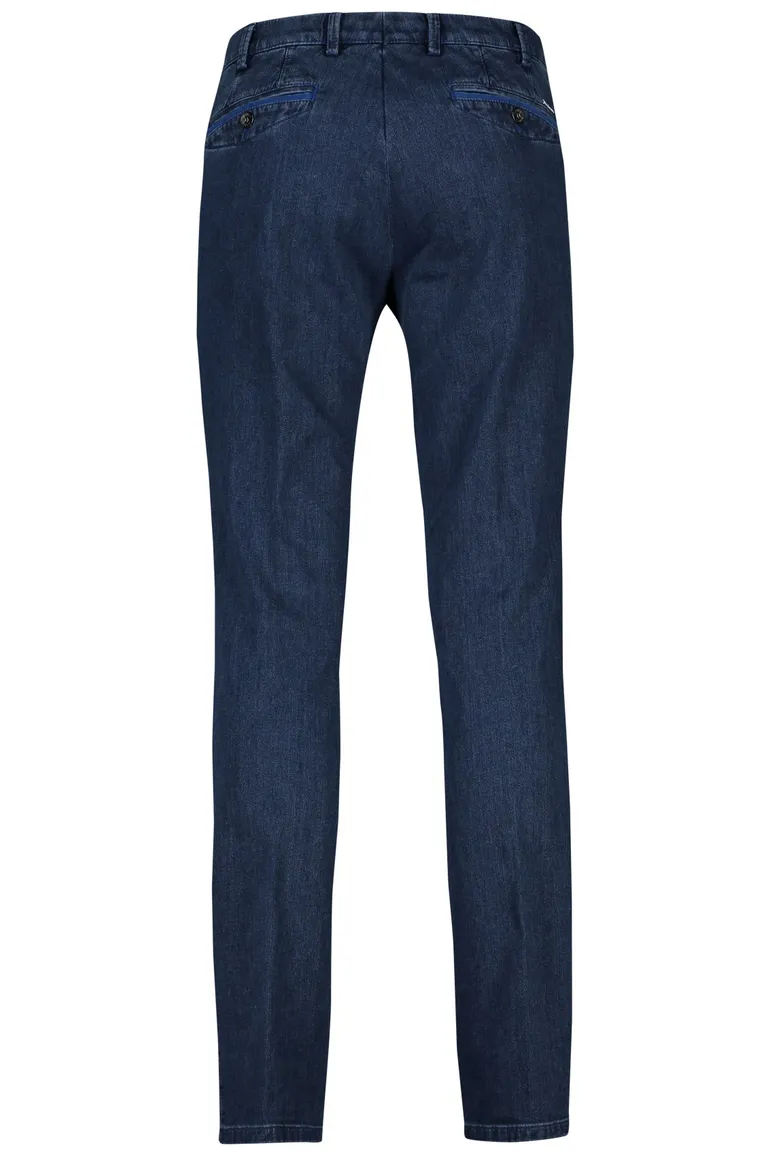 nette jeans Meyer blauw effen denim, katoen Chicago
