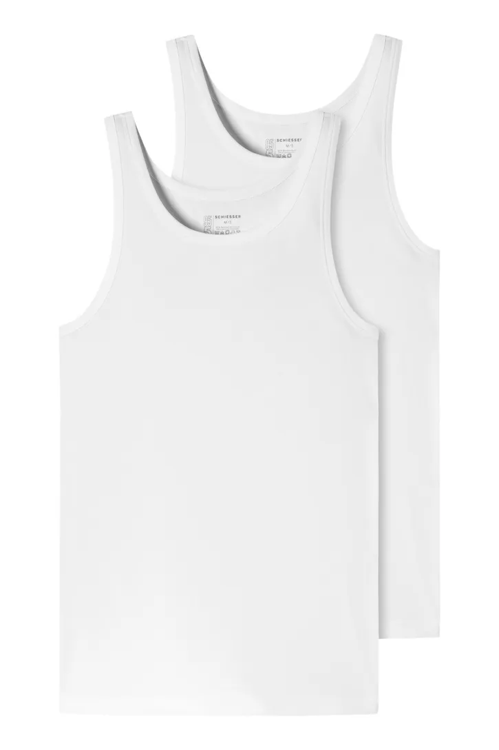 Schiesser singlet wit 2-pack