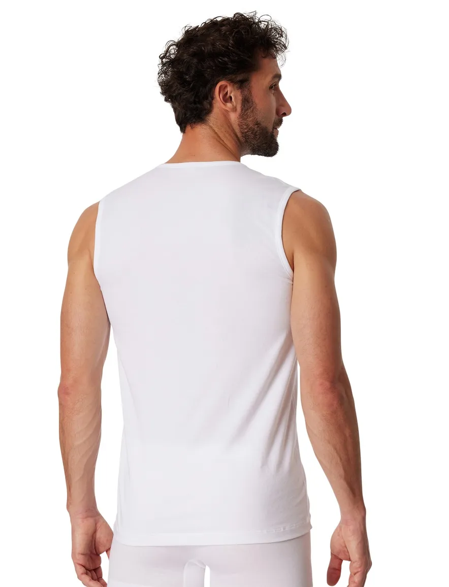 Witte tanktop singlet heren Schiesser