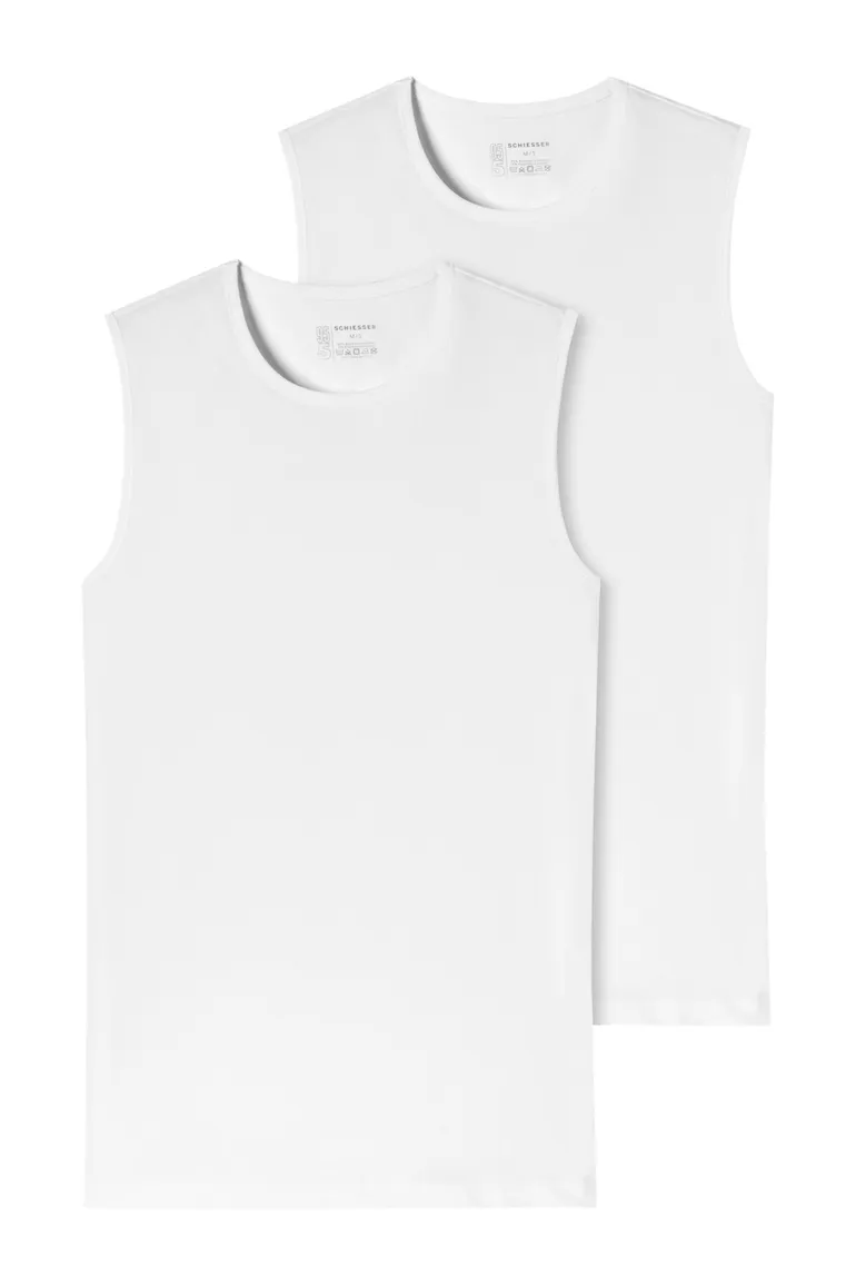 Witte tanktop singlet heren Schiesser