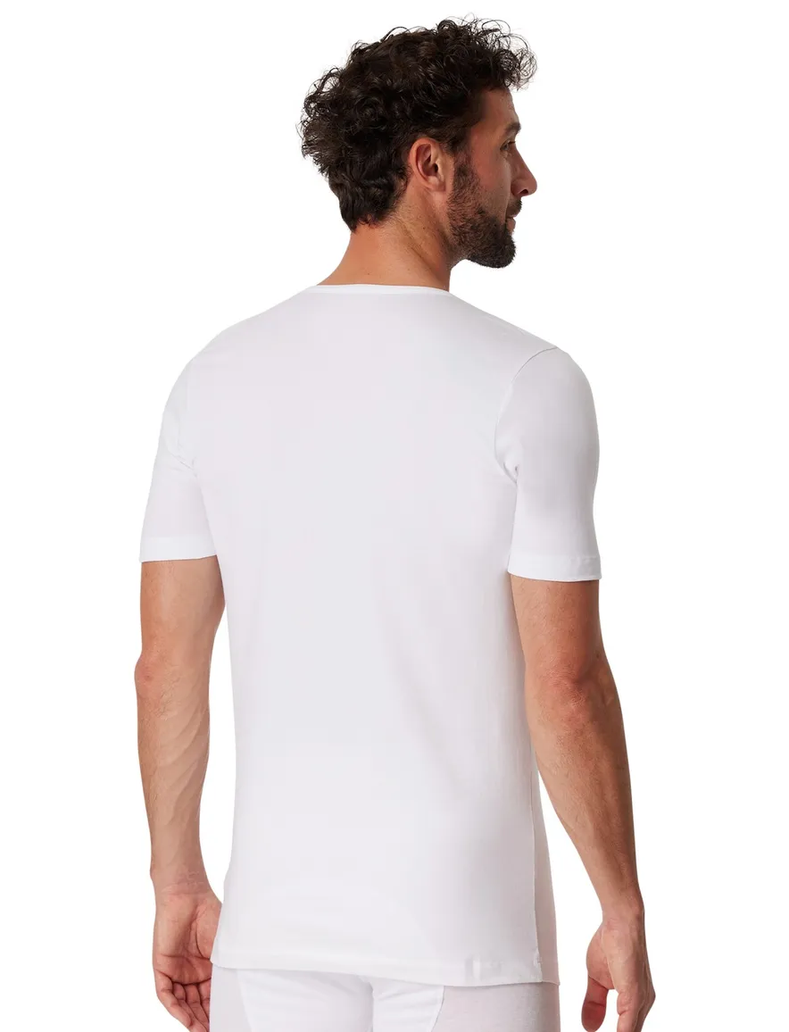 t-shirt Schiesser 95/5 ondergoed aanbieding effen wit