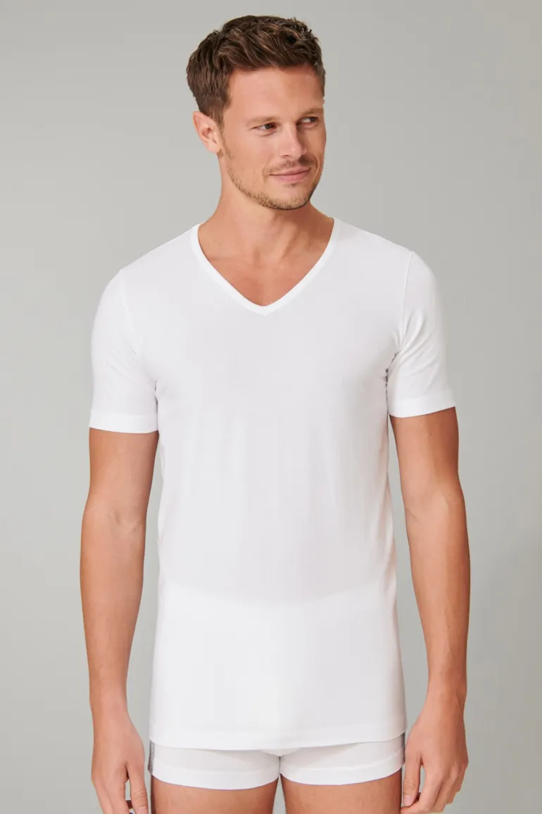 95/5 Schiesser 2-pack t-shirt Schiesser ondergoed aanbieding wit