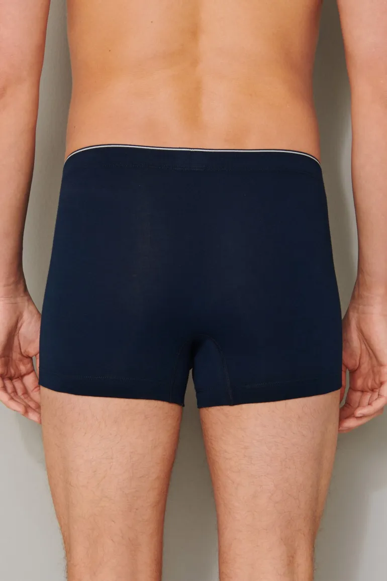 Schiesser boxershort 95/5 donkerblauw katoen