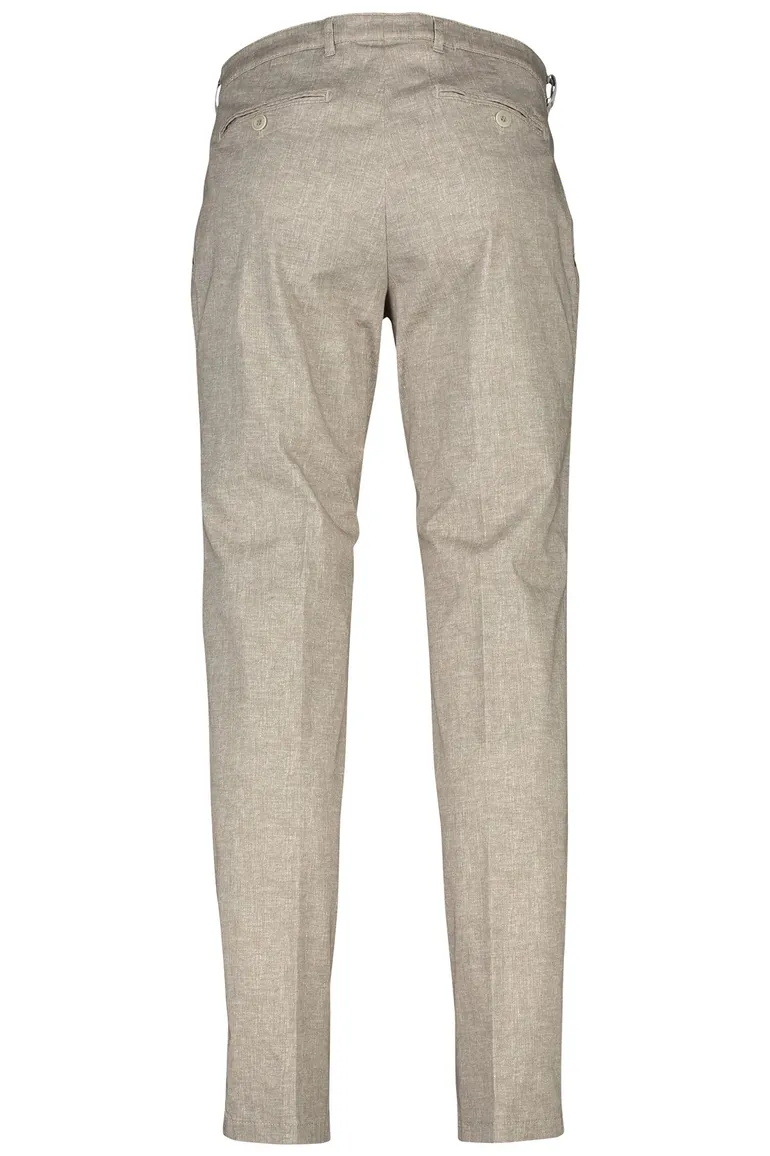Brax katoenen broek beige effen katoen zonder omslag
