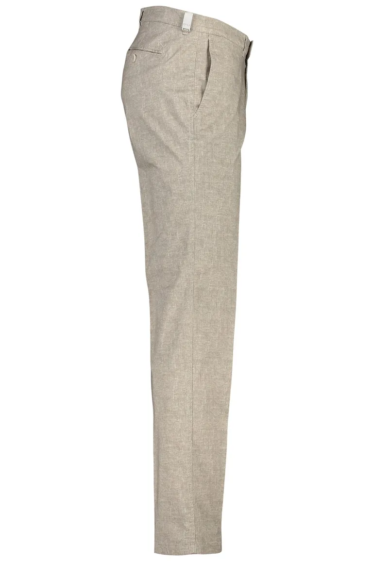 Brax katoenen broek beige effen katoen zonder omslag