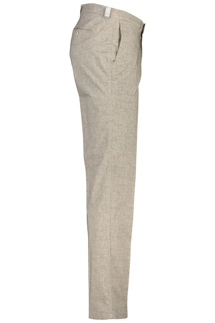 katoenen broek Brax beige gemeleerd