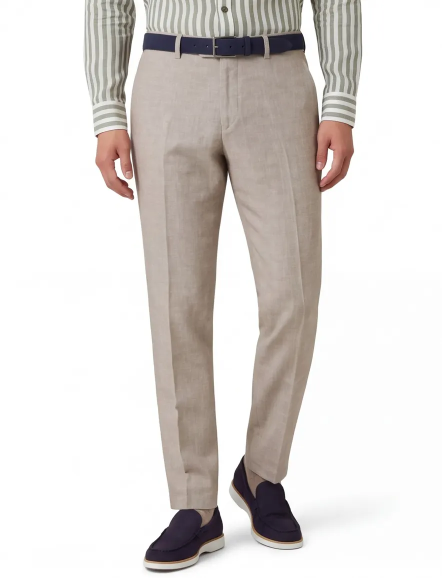 Brax katoenen broek beige gemeleerd