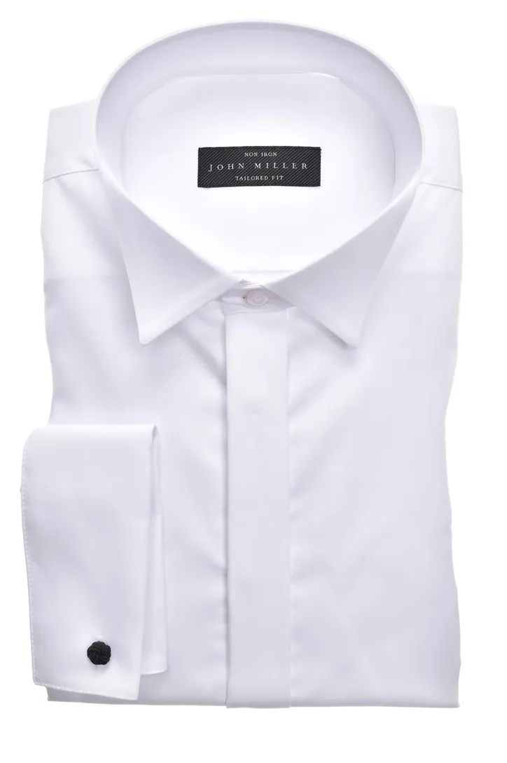 John Miller business overhemd slim fit wit effen katoen