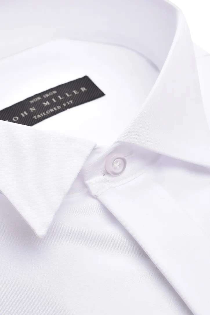 John Miller business overhemd slim fit wit effen katoen