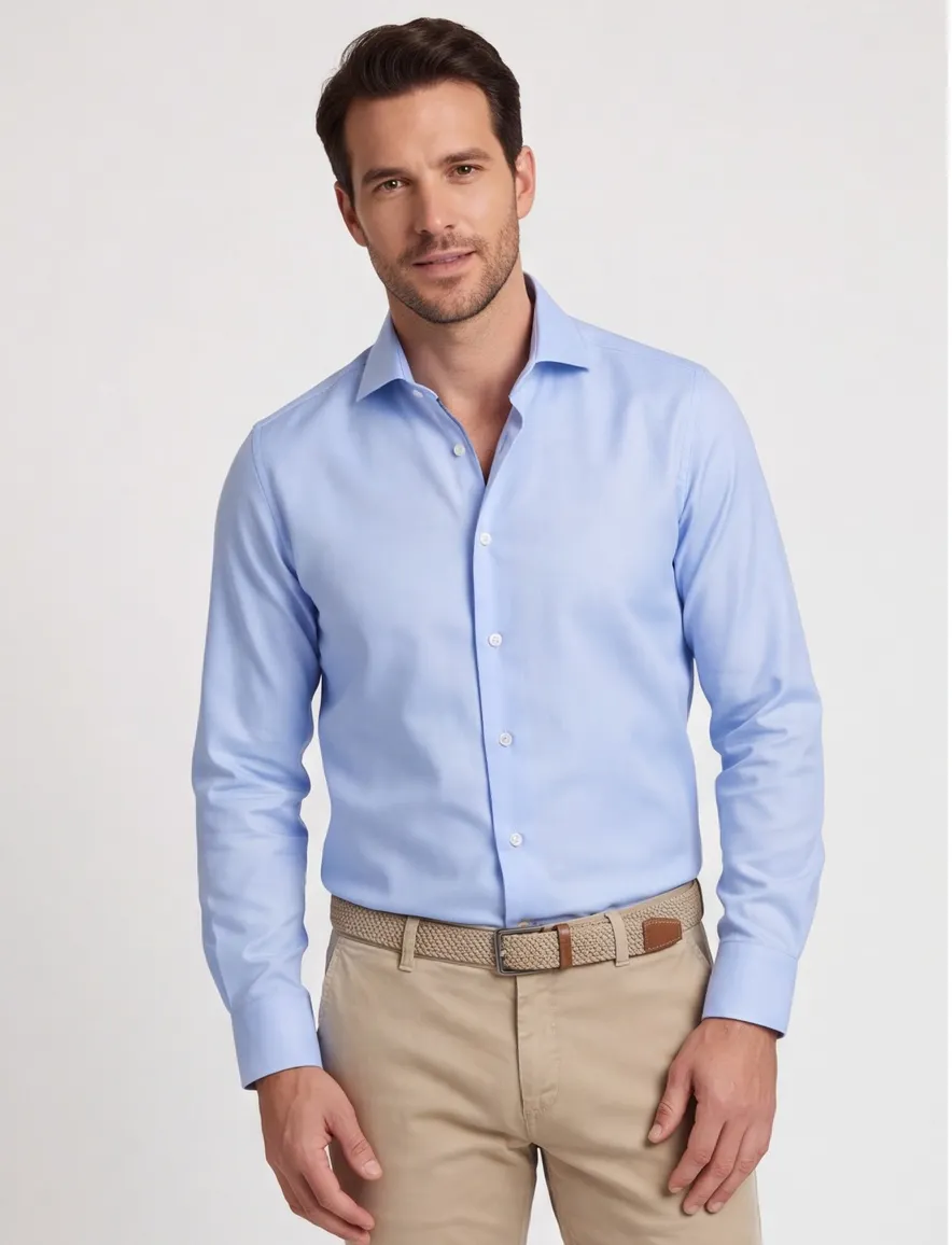 John Miller lichtblauw Tailored fit
