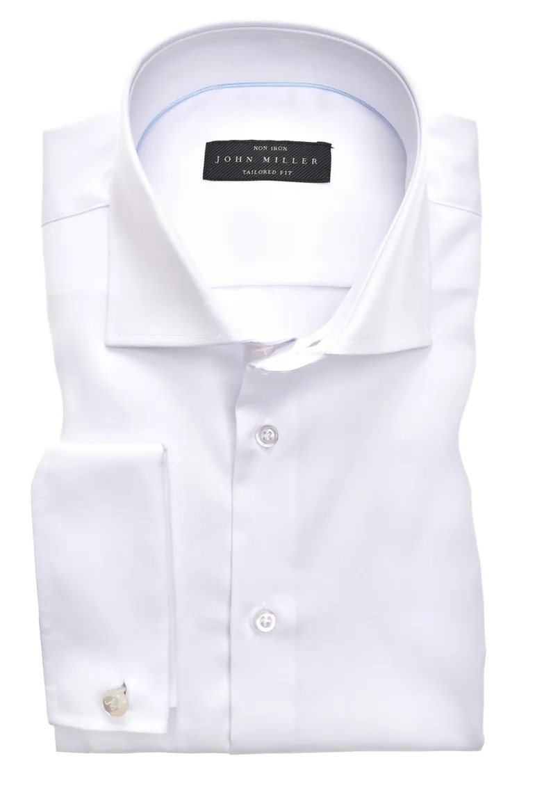 John Miller mouwlengte 7 overhemd spierwit Tailored Fit