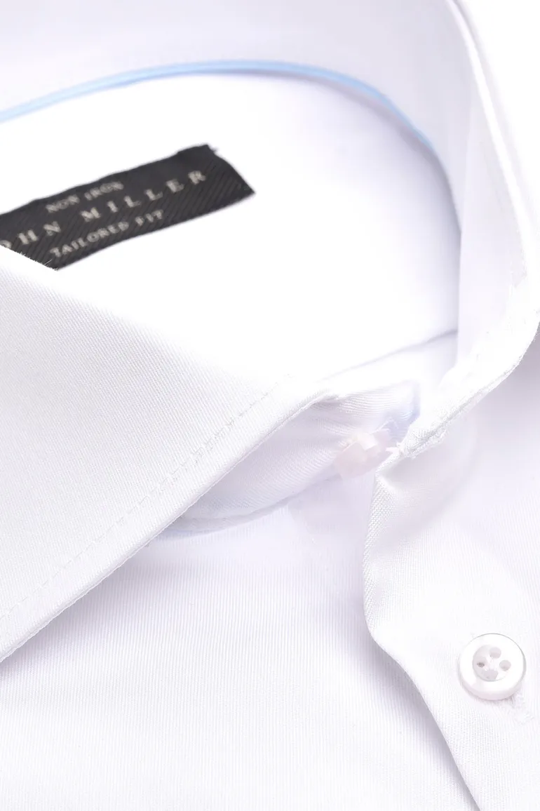 John Miller mouwlengte 7 overhemd spierwit Tailored Fit
