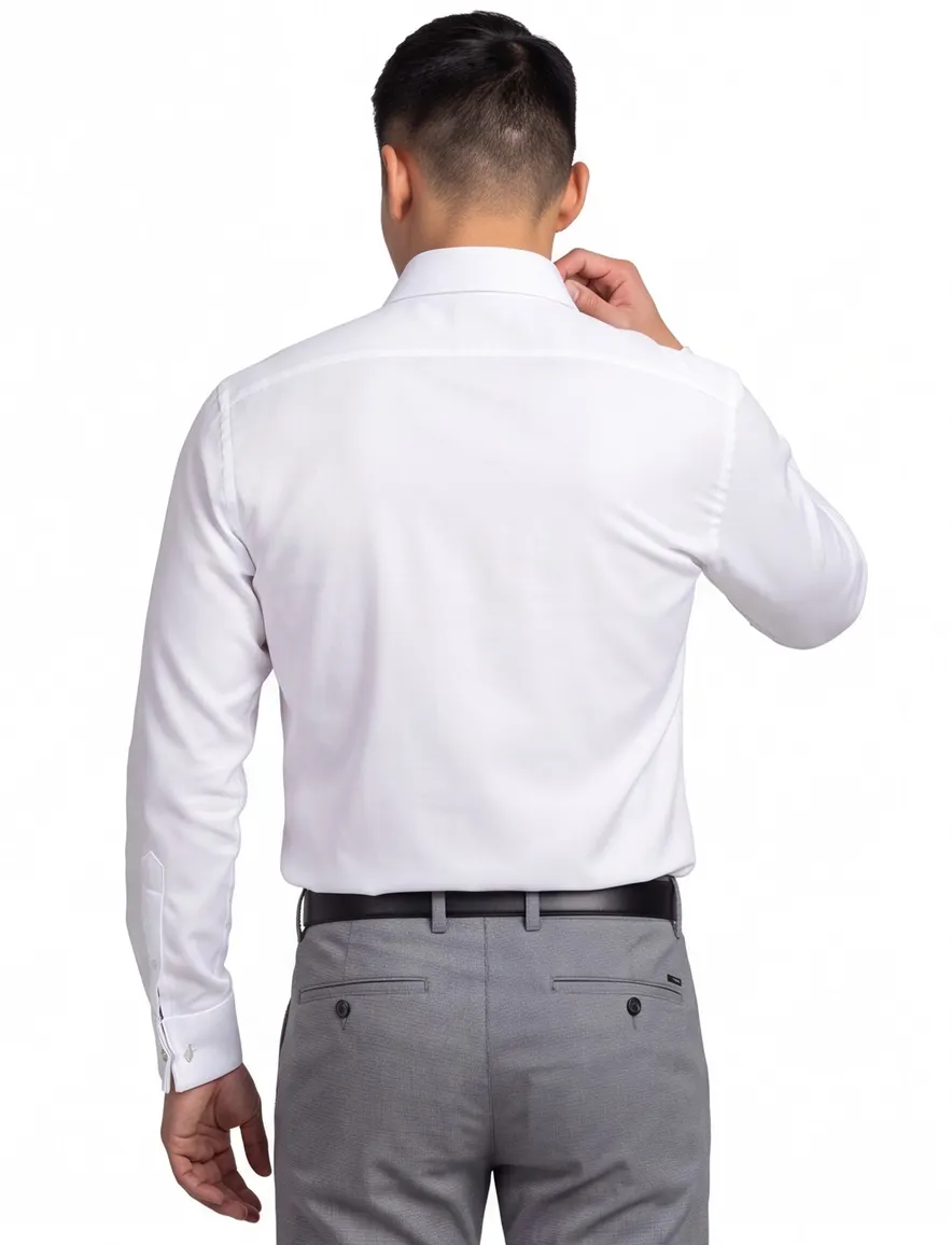 John Miller mouwlengte 7 overhemd spierwit Tailored Fit