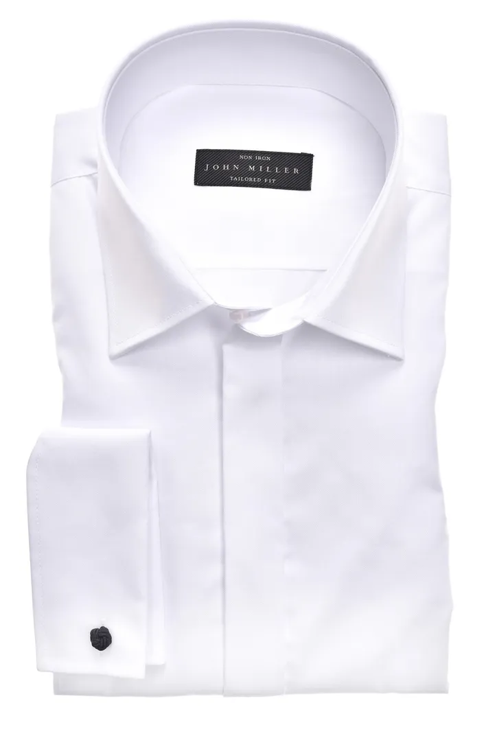 John Miller business overhemd Tailored Fit normale fit wit effen katoen