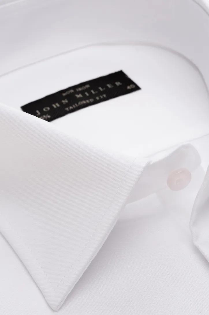 John Miller business overhemd Tailored Fit normale fit wit effen katoen