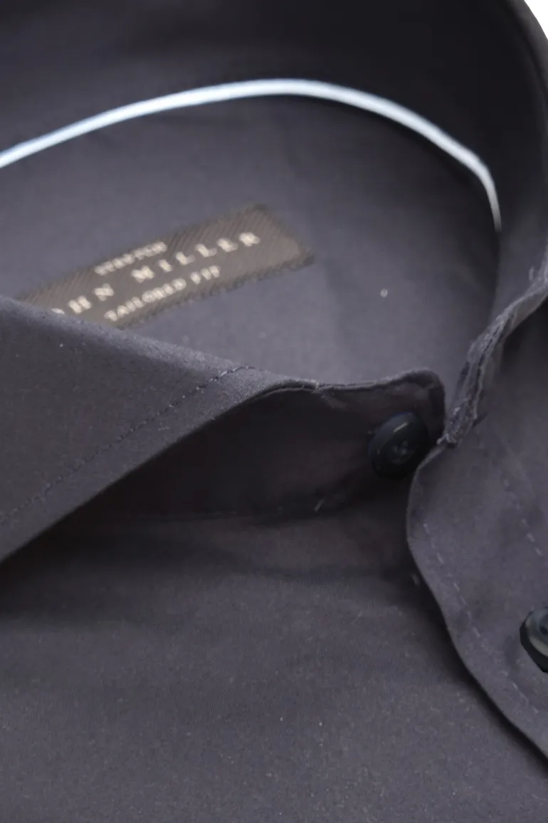 John Miller overhemd Tailored Fit donkerblauw