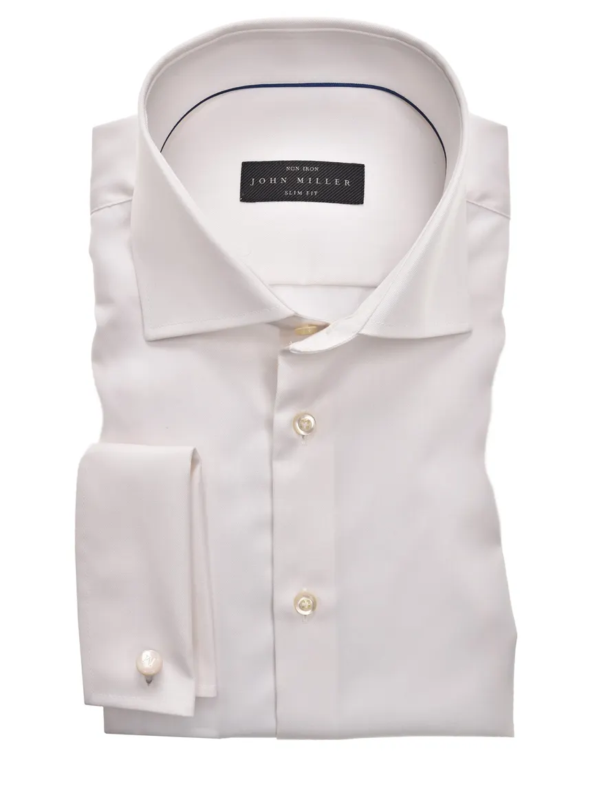 John Miller Slim Fit overhemd ecru non iron