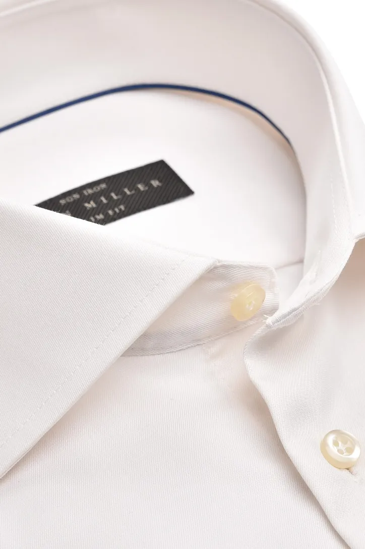 John Miller overhemd Tailored Fit ecru strijkvrij