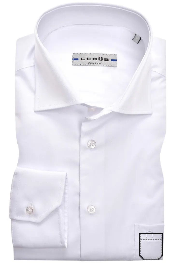 Ledub overhemd ml 7 wit Modern Fit