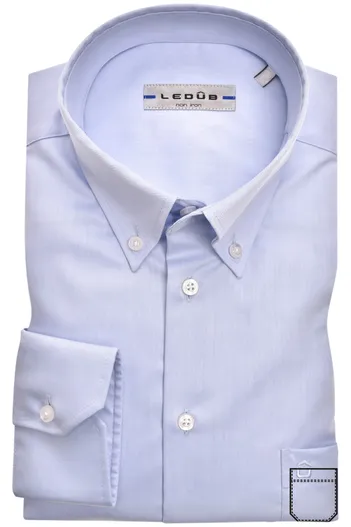 Ledub Ledub overhemd lichtblauw Modern Fit non iron