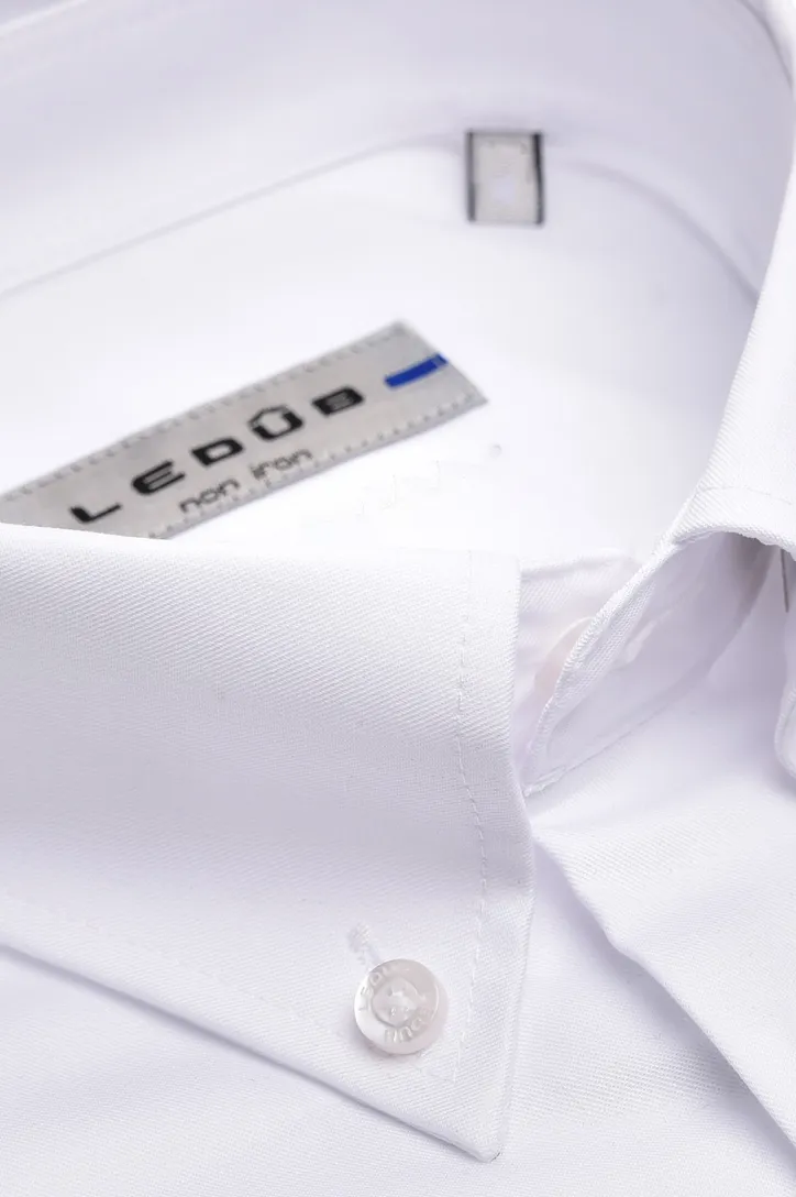Ledub overhemd Modern Fit strjkvrij wit