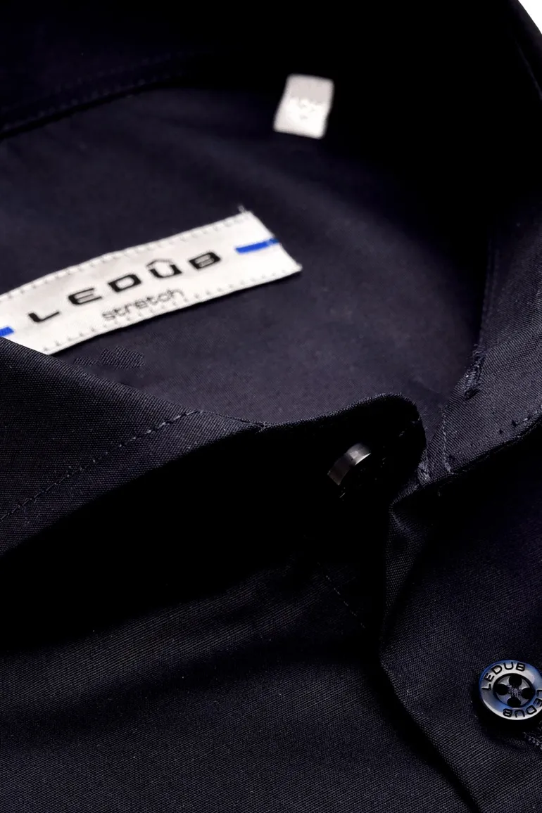Overhemd Ledub Stretch Modern Fit navy