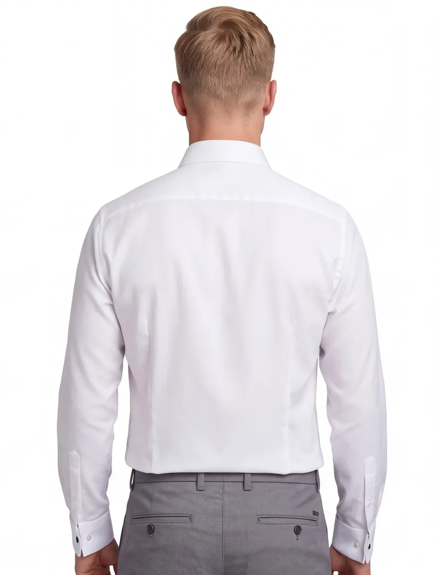 Overhemd Ledub dubbele manchet Slim Fit