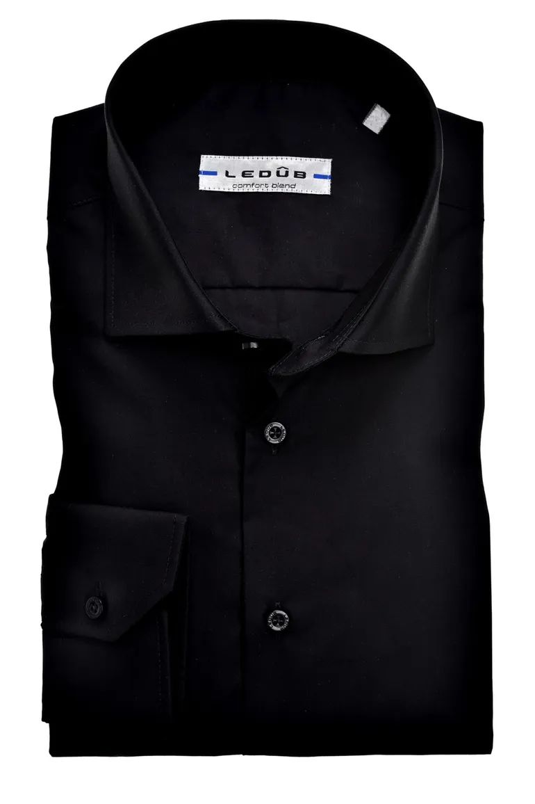 Overhemd Ledub Slim Fit zwart