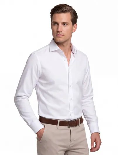 Ledub Ledub overhemd mouwlengte 7 non iron wit kreukvrij