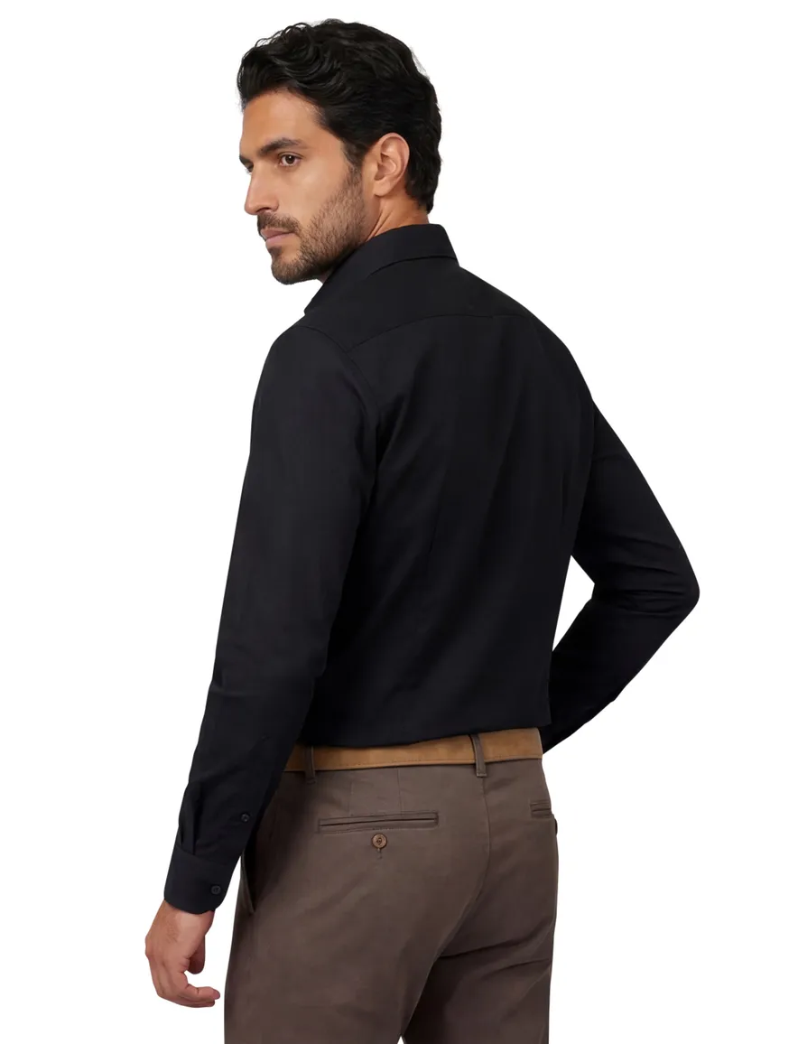 Zwart overhemd Ledub Slim Fit