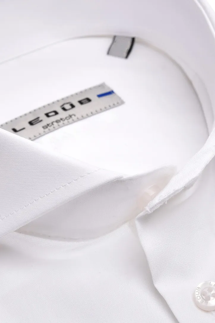 Wit overhemd Ledub Slim Fit stretch