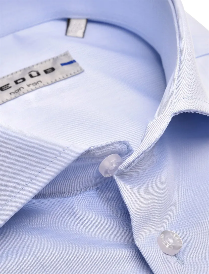 Overhemd Ledub blauw Regular Fit strijkvrij