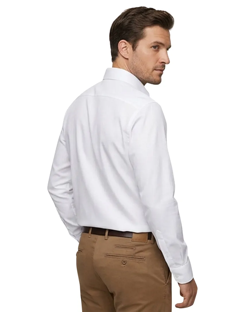 Overhemd Ledub wit Modern Fit wide spread boord