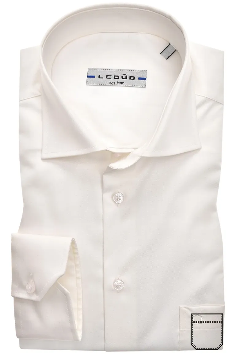 Overhemd Ledub Modern Fit antiek wit