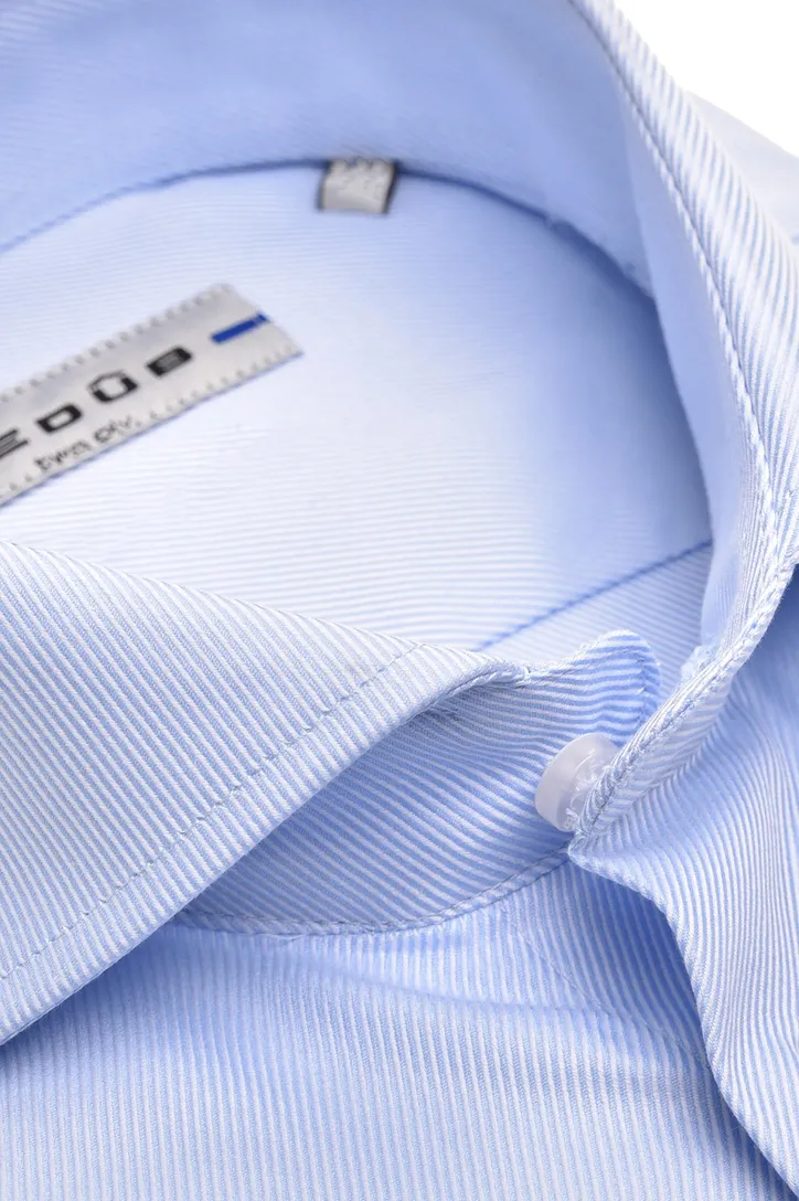 Ledub overhemd Two Ply blauw Modern Fit