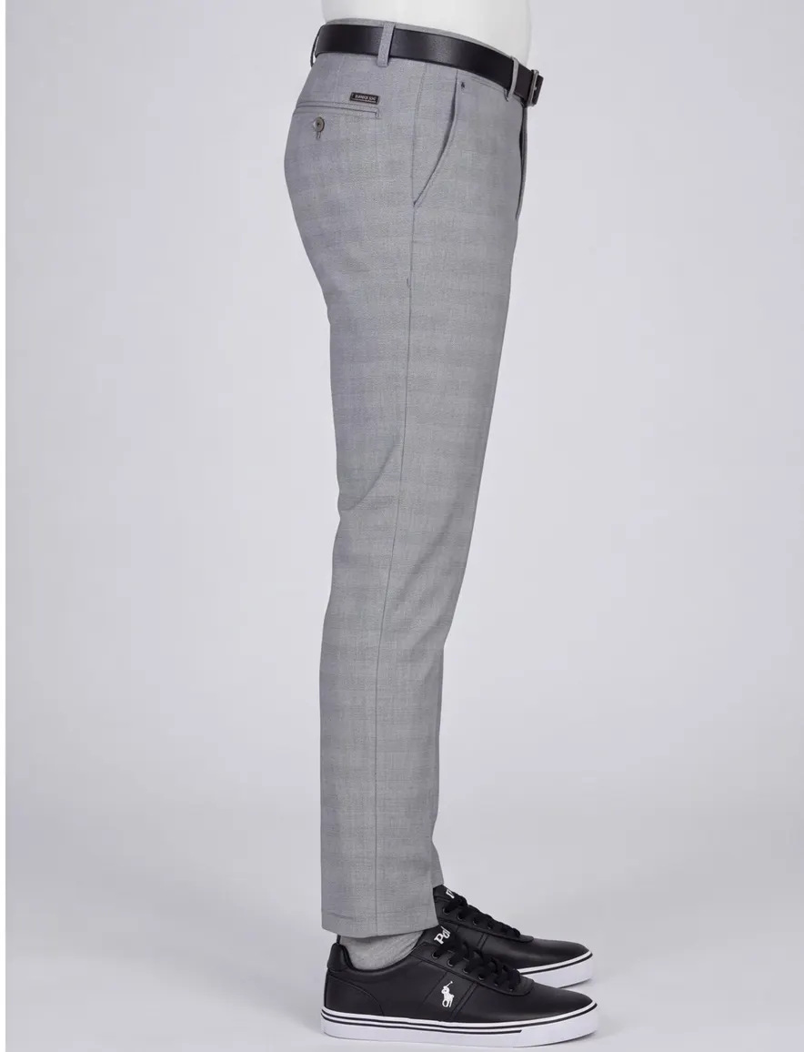 Broek Gardeur Sonny-8 Slim Fit ruit grijs